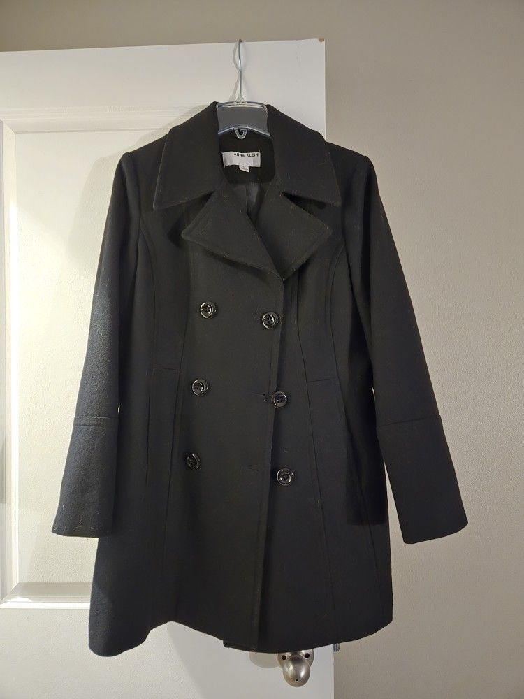 Anne Klein Black Peacoat