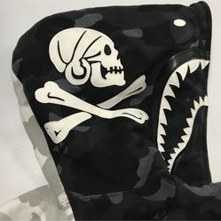 bape x neighborhood split camo shark full zip hoodie