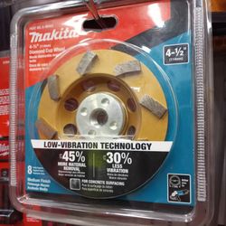 MAKITA 4 - 1/2" (114mm) DIAMOND CUP WHEEL