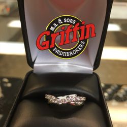 Lds 14KWG Diamond Ring 