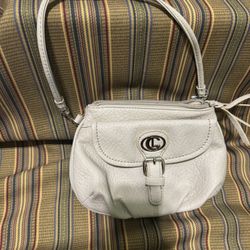 CL America Women Silver Leather Crossbody Bag One Size