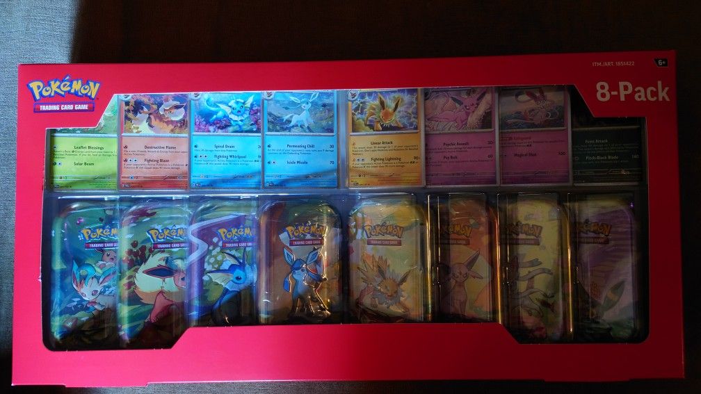 Pokemon Prismatic Evolutions Costco 8-Pack Mini Tins