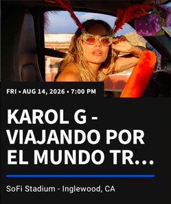 Karol G.  Friday 8/14/26