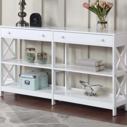Console Table with Shelves