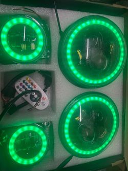 Headlights and fog lights set led fit Jeep Wrangler JK