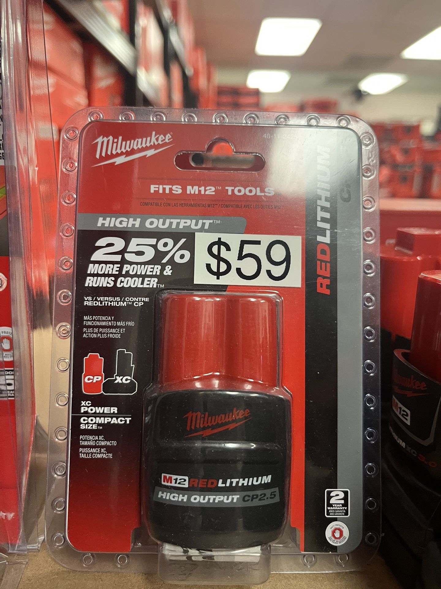 Milwaukee M12 2.5 High Output Cp Battery
