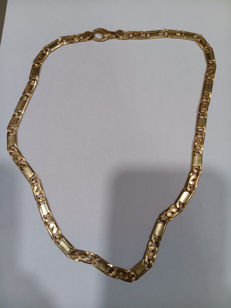 Chain  Tyger Eye  Style 14k Beautiful Chain Very Hard To Find  That Style.  24' Each  78.8 grams 