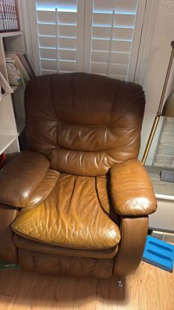 Leather Recliner Chair - Super Comfortable - Moving Sale - $30 FIRM