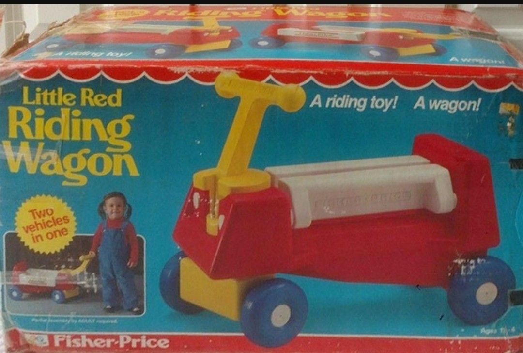 Vintage Fisher Price Little Red Riding Wagon