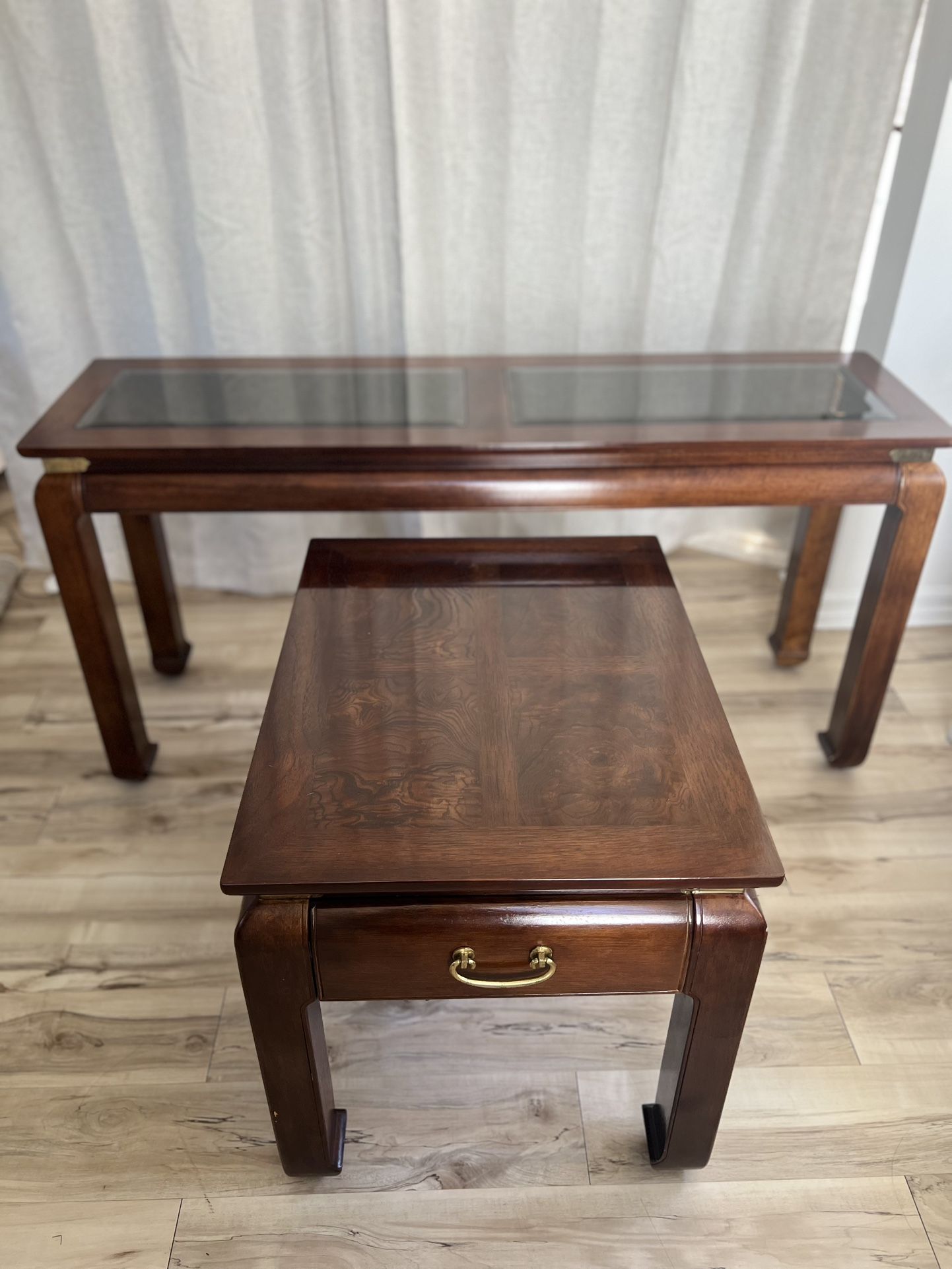 Console Table Mid Century Modern Bernhardt Ming Style 1970s