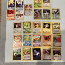 25 English/Japanese Pokemon Cards - 1st Edition, Rare, And Reverse