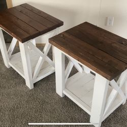 Chunky Farm house Side Tables