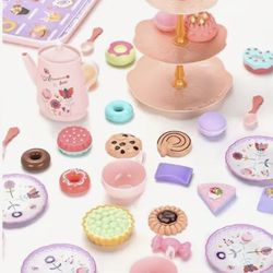 Afternoon Tea Set Simulated Food Cakes Cookies Toys
