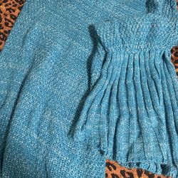 knitted mermaid tail blanket 