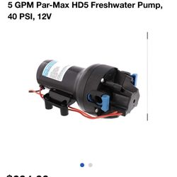 5 GPM Par-Max HD5 Freshwater Pump, 40 PSI, 12V