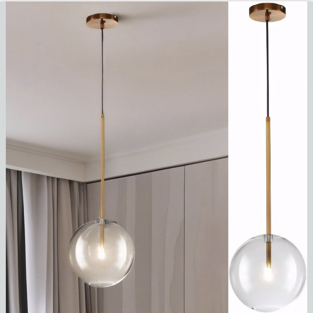 5.9” Hand Blown Glass Chandelier - New! 