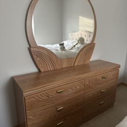 Dresser With Mirror, Nightstand, Headboard