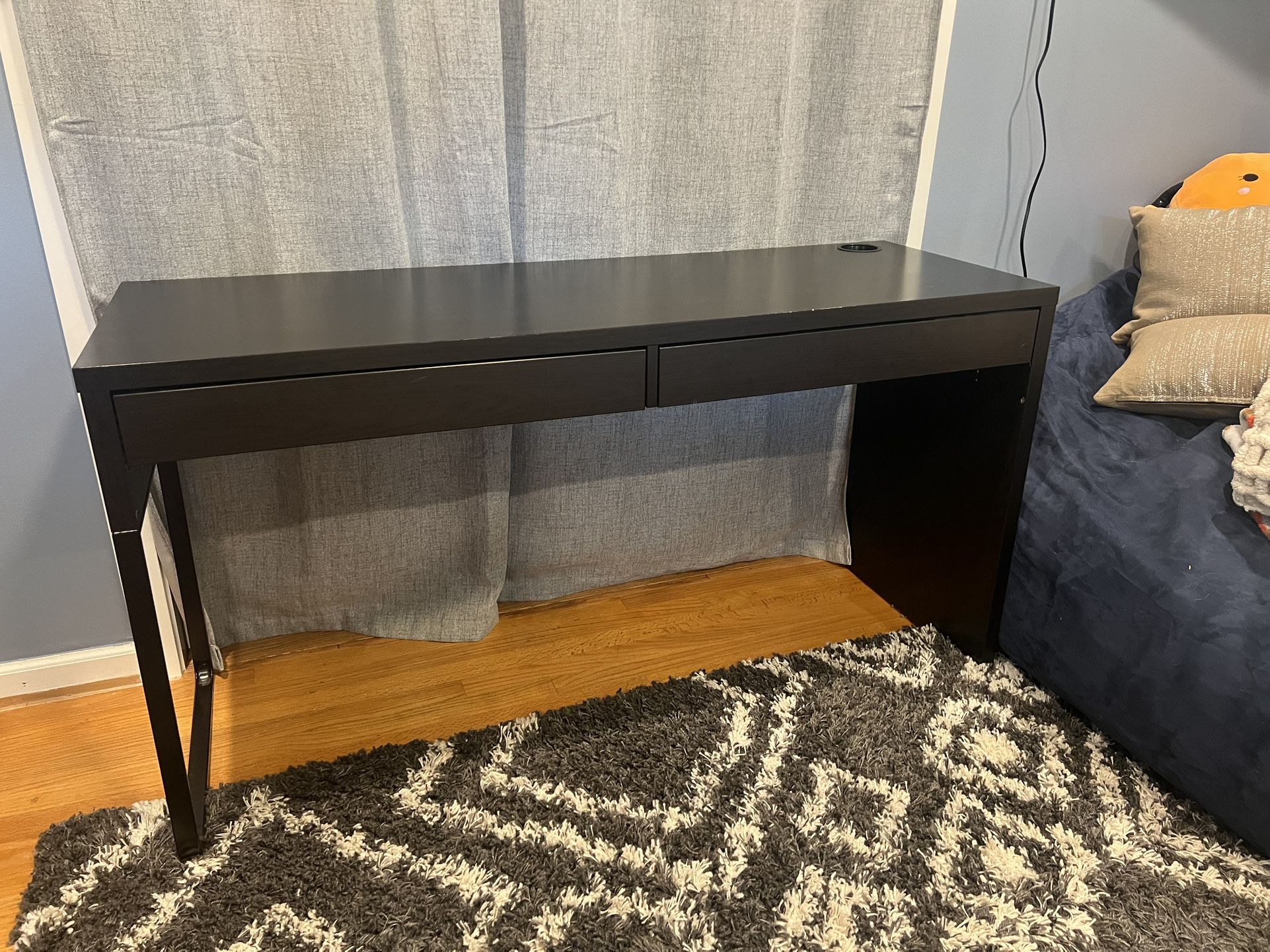 Ebony Desk And Cabinet