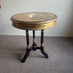 Antique Oriental Style Wooden Lacquer Table