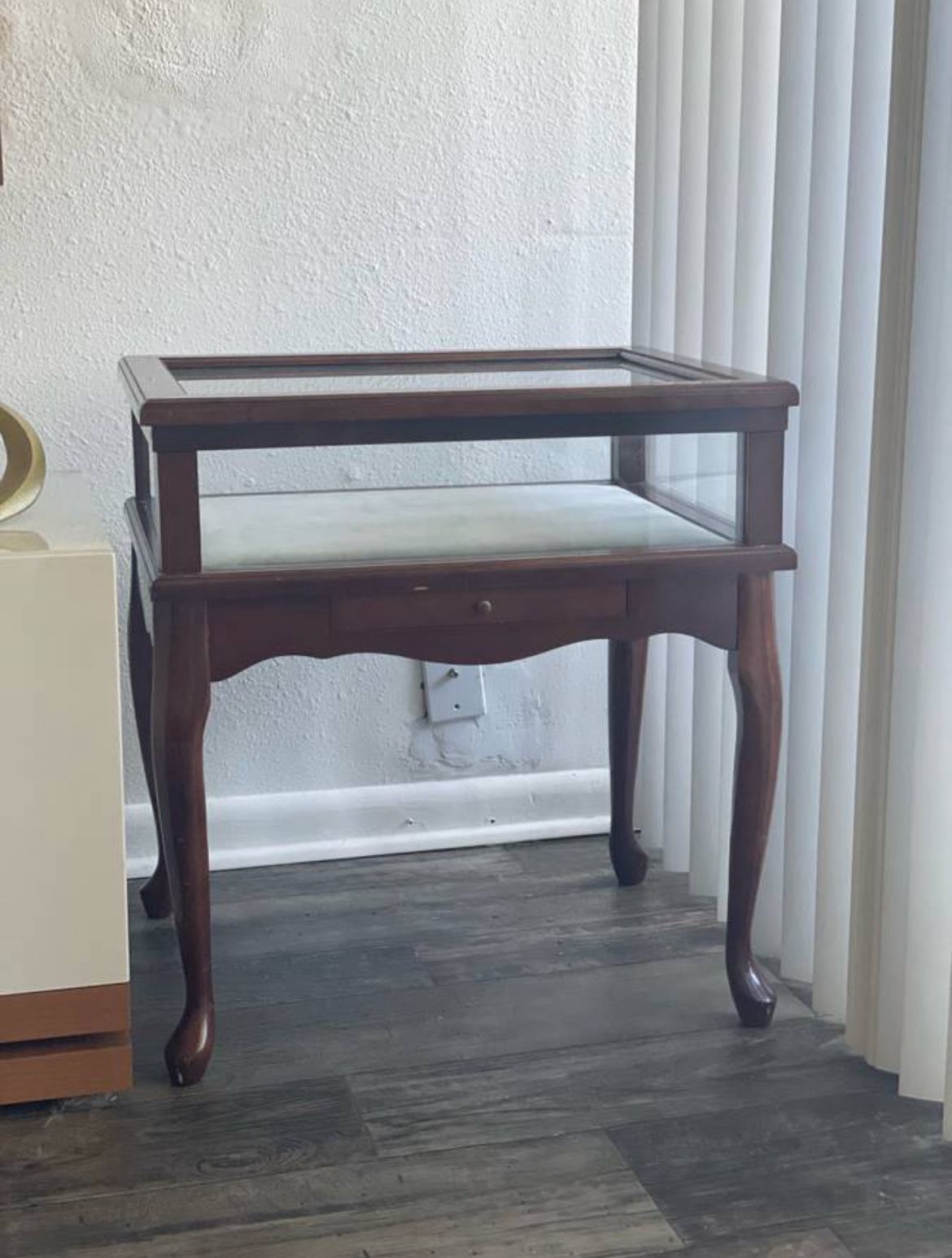 Vintage Cherry Display End Table By Bombay Company