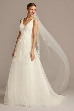 Wedding Gown: David's Bridal, Mikado, Lace and Tulle, Sz 14,