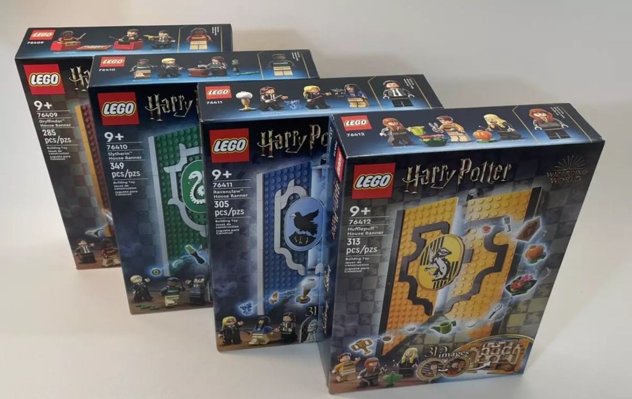 LEGO HARRY POTTER Hogwarts House Banner COMPLETE Sets 76409, 76410, 76411, 76412