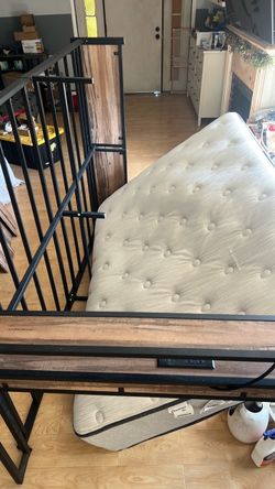 Full size Bed frame and mattress with drawers