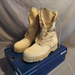 WELLCO 2-253806 DESERT TAN COMBAT BOOTS, MILITARY - Women Size 6.5W