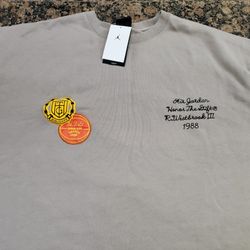 Rare Jordan x HTG SS23 Sweatshirt Asia Version Men's Gray DX6239-087 Sz XXL-Tall