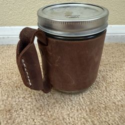 Leather cup holder