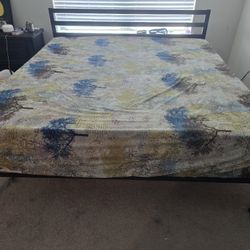 King bed frame and king mattress