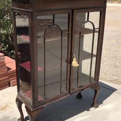 Antique China Cabinet Hutch from England Victorian Edwardian Colonial