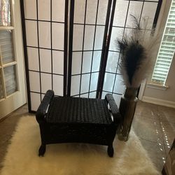 Lovely Black Ottoman