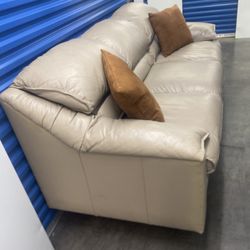 Comfortable Leather Couch (free delivery)