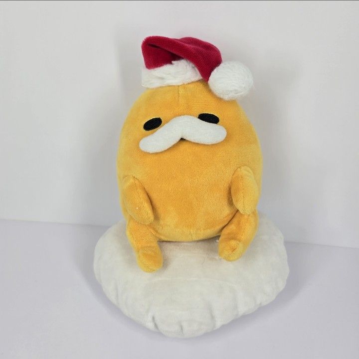 Sanrio Santa Claus Gudetama Plush 10" Lazy Egg Christmas Holidays Stuffed Animal