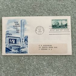 1964 New York World’s Fair First Day Of Issue Cover Featuring A 5¢ Stamp #1244