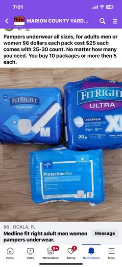Medline fit right adult men women pampers underwear