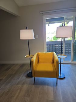 Chair and lamps