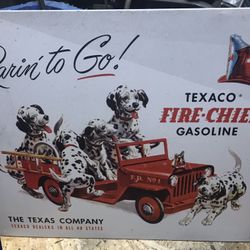 Texaco Fire Tin Sign