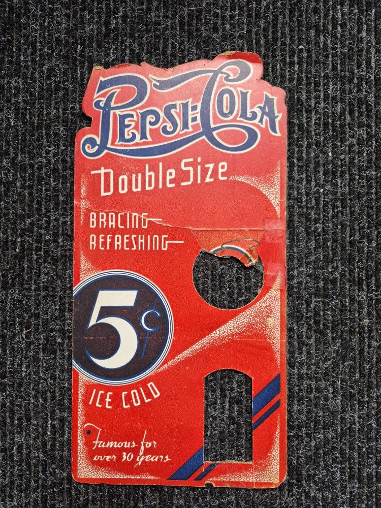 Original Pepsi Cola Double Dot Bottle Display