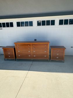 3-Piece Bedroom Dresser and Nightstand Set by Bassett furniture