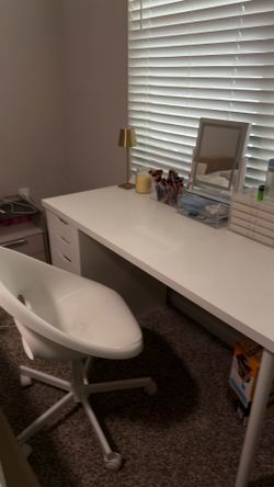 IKEA LAGKAPTEN/ALEX Desk + Swivel Chair Set - Like New - $140 OBO - Moving Sale!