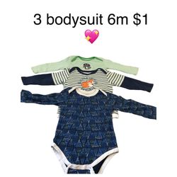 3 BODYSUIT BABY BOY PRE LOVE CONDITION SIZE 6M 💖💖1X 