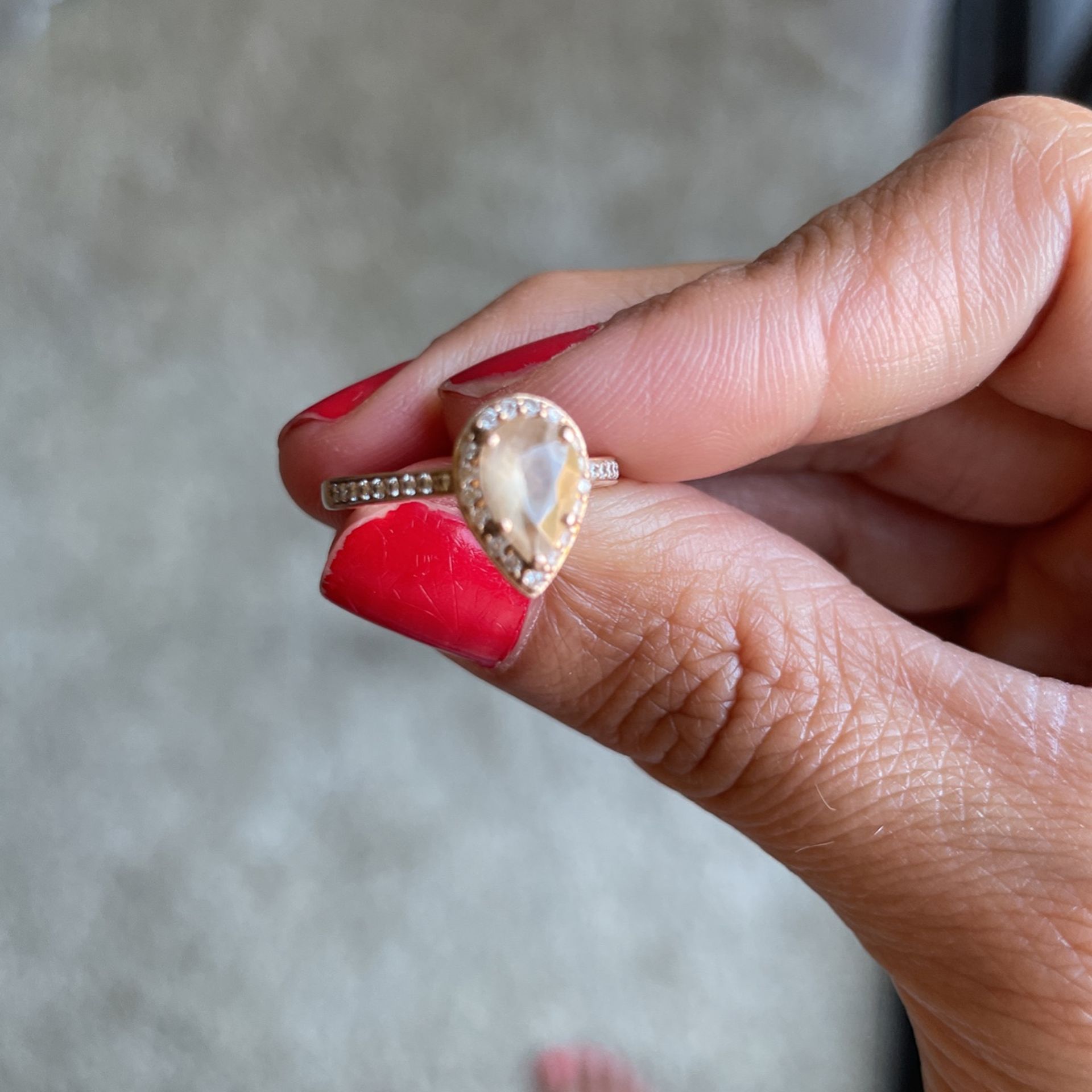 Peach Champagne Sapphire Tacori Ring For Sale
