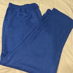 Gildan Blue Sweatpants Relaxed Fit Elastic Waist