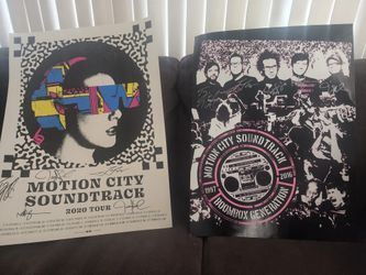 Signed Motion City Soundtrack Posters
