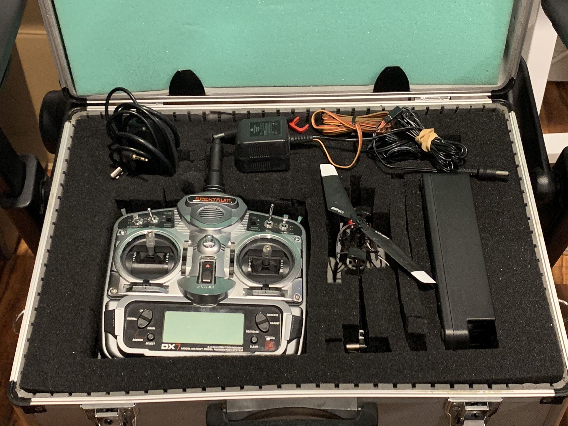 Spektrum DX7, Phoenix RC USB Dongle, MSR Blade With Case