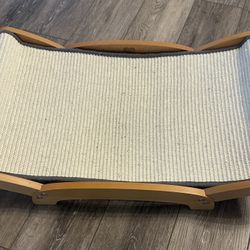 Extra-Large Sisal Cat Scratcher Bed, Durable Cat Scratching Post with Hammock for Indoor Cats Lounger & Sleep & Scratch, Natural Sisal Cat Scratch Pad