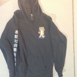 Black Japanese graphic hoodie