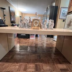 Beige Formica Entryway Table 